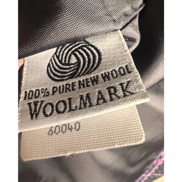 Vtg 80’s Pendleton Women Blazer 14 Pink Purple Gray Plaid 100% Virgin Wool USA - Picture 7 of 16